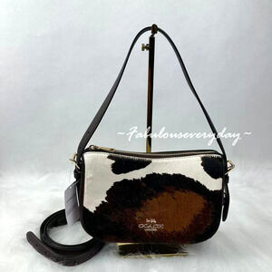 Coach Kailey Shoulder/Crossbody Bag With Cow Print And Tassel CCC84 NWT